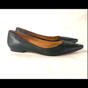 Banana Republic Black Leather Flats 8.5